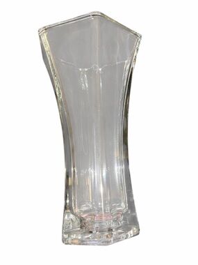 Vintage Hoosier Glass 24% Full Lead Crystal No 4040 Hexagonal 9" Vase Large